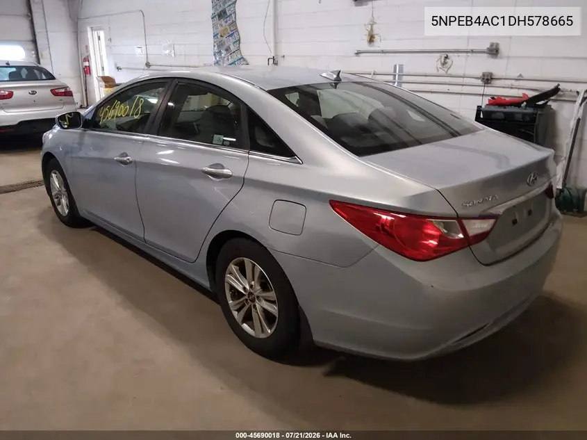 2013 Hyundai Sonata Gls VIN: 5NPEB4AC1DH578665 Lot: 45690018