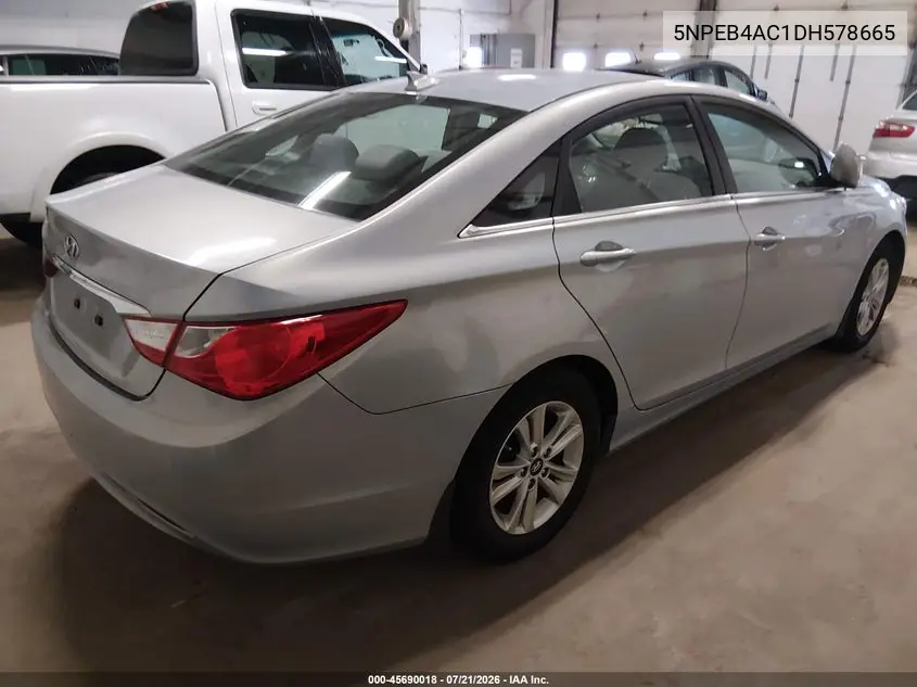 2013 Hyundai Sonata Gls VIN: 5NPEB4AC1DH578665 Lot: 45690018