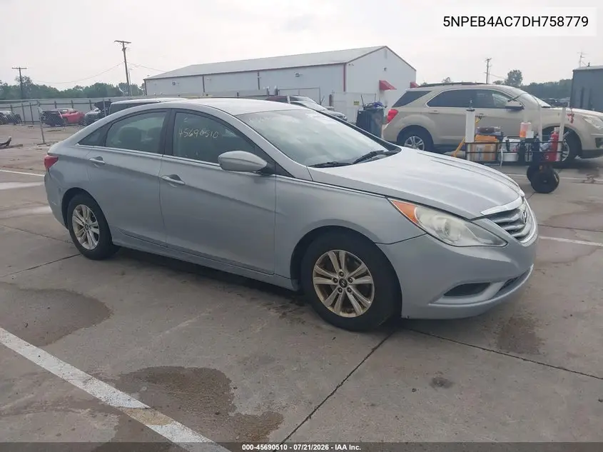 2013 Hyundai Sonata Gls VIN: 5NPEB4AC7DH758779 Lot: 45690510