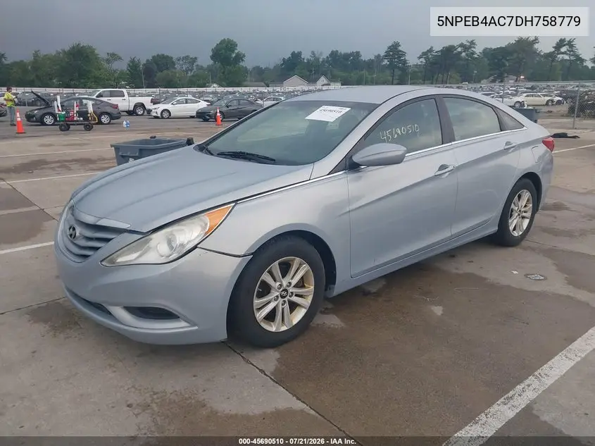 2013 Hyundai Sonata Gls VIN: 5NPEB4AC7DH758779 Lot: 45690510