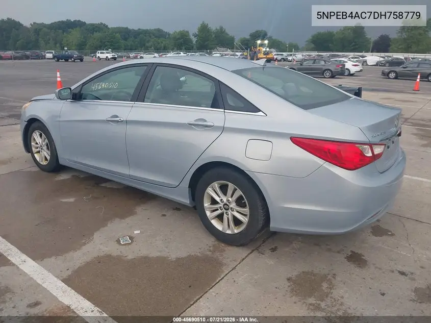 2013 Hyundai Sonata Gls VIN: 5NPEB4AC7DH758779 Lot: 45690510