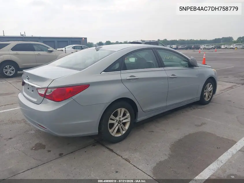 2013 Hyundai Sonata Gls VIN: 5NPEB4AC7DH758779 Lot: 45690510
