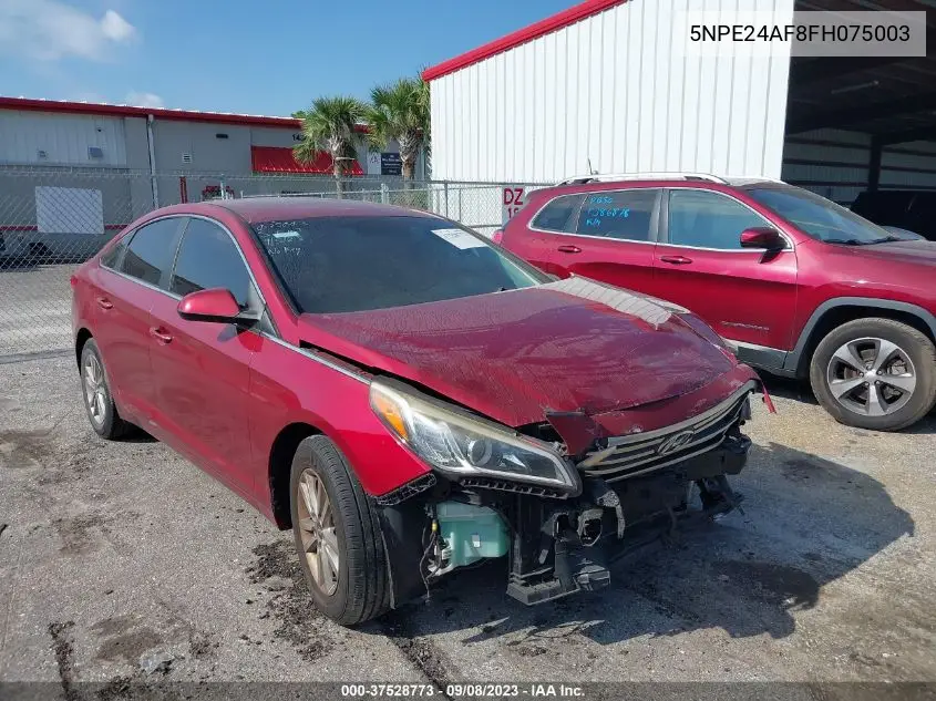 5NPE24AF8FH075003 2015 Hyundai Sonata Se
