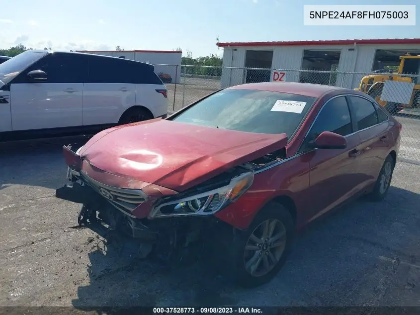 5NPE24AF8FH075003 2015 Hyundai Sonata Se