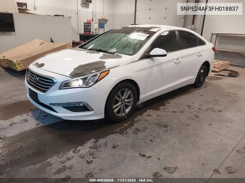 5NPE24AF3FH018837 2015 Hyundai Sonata Se