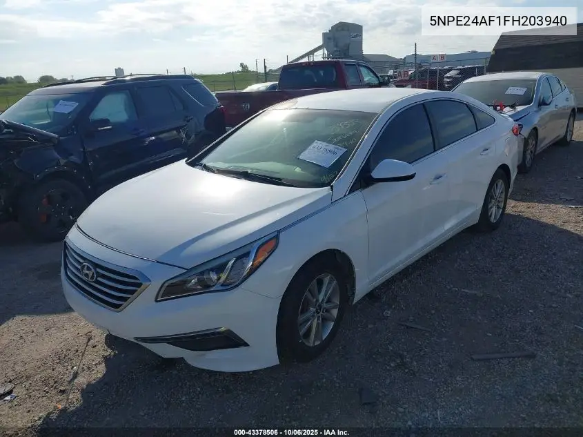5NPE24AF1FH203940 2015 Hyundai Sonata Se
