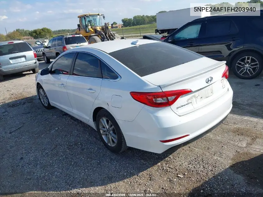 5NPE24AF1FH203940 2015 Hyundai Sonata Se