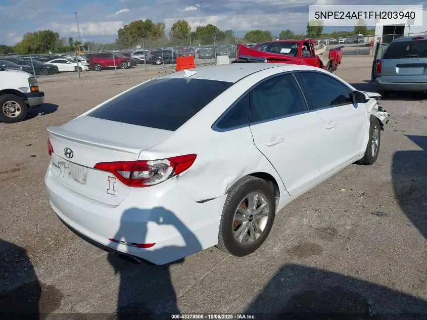5NPE24AF1FH203940 2015 Hyundai Sonata Se