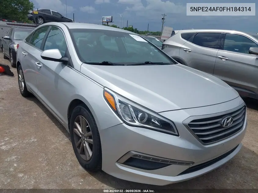 5NPE24AF0FH184314 2015 Hyundai Sonata Se