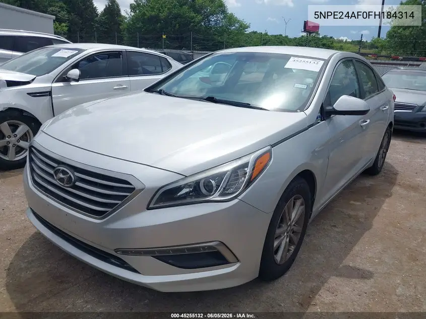 5NPE24AF0FH184314 2015 Hyundai Sonata Se