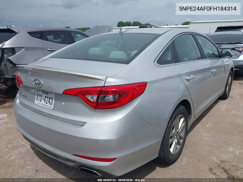 5NPE24AF0FH184314 2015 Hyundai Sonata Se