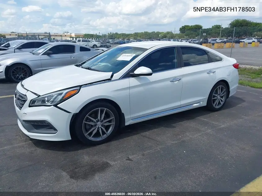 2015 Hyundai Sonata Sport 2.0T VIN: 5NPE34AB3FH178503 Lot: 45526020