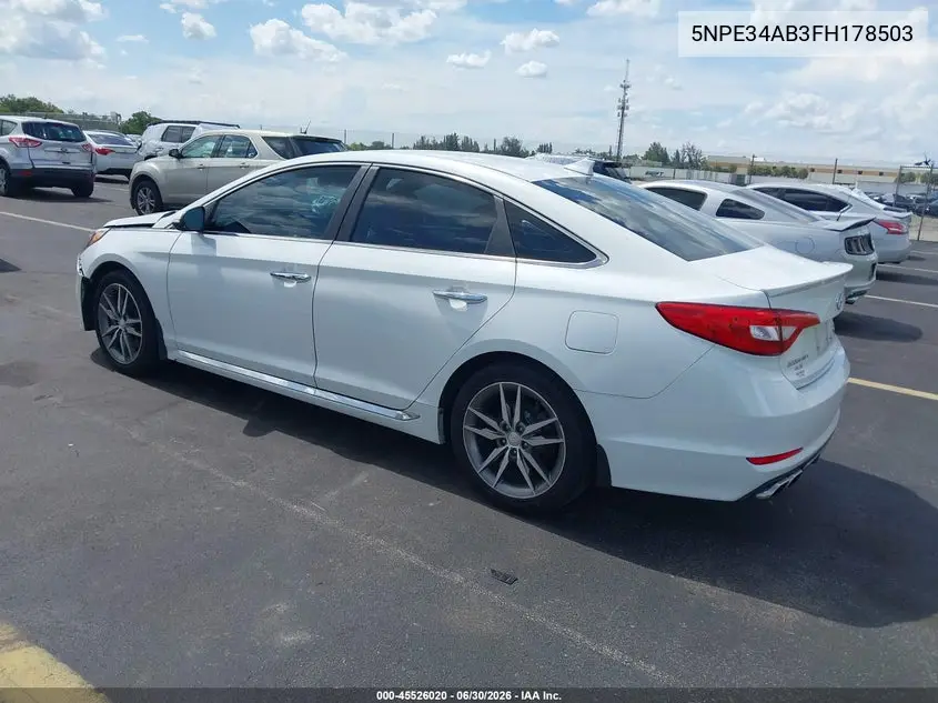 2015 Hyundai Sonata Sport 2.0T VIN: 5NPE34AB3FH178503 Lot: 45526020