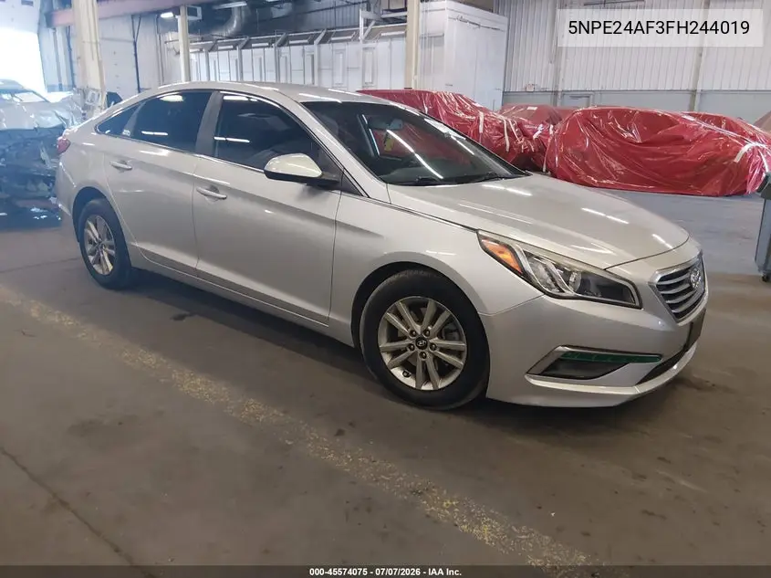 2015 Hyundai Sonata Se VIN: 5NPE24AF3FH244019 Lot: 45574075