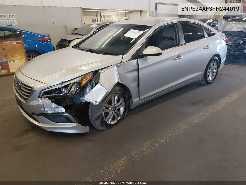 2015 Hyundai Sonata Se VIN: 5NPE24AF3FH244019 Lot: 45574075