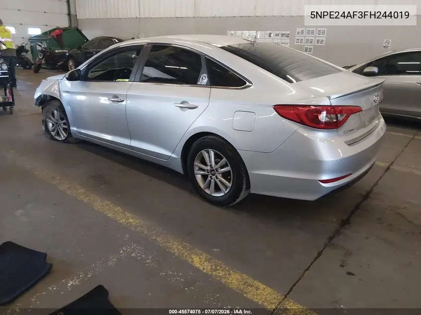 2015 Hyundai Sonata Se VIN: 5NPE24AF3FH244019 Lot: 45574075