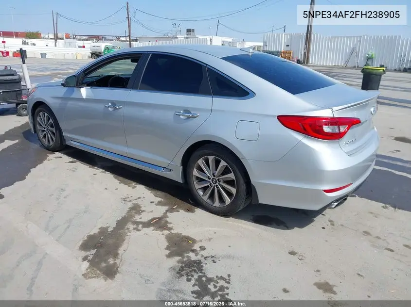 2015 Hyundai Sonata Sport VIN: 5NPE34AF2FH238905 Lot: 45653818