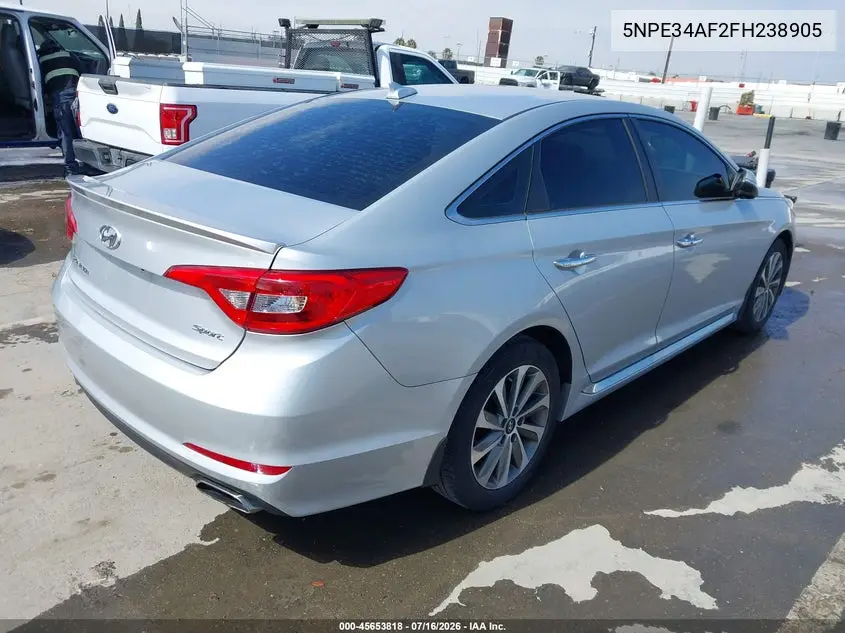 2015 Hyundai Sonata Sport VIN: 5NPE34AF2FH238905 Lot: 45653818