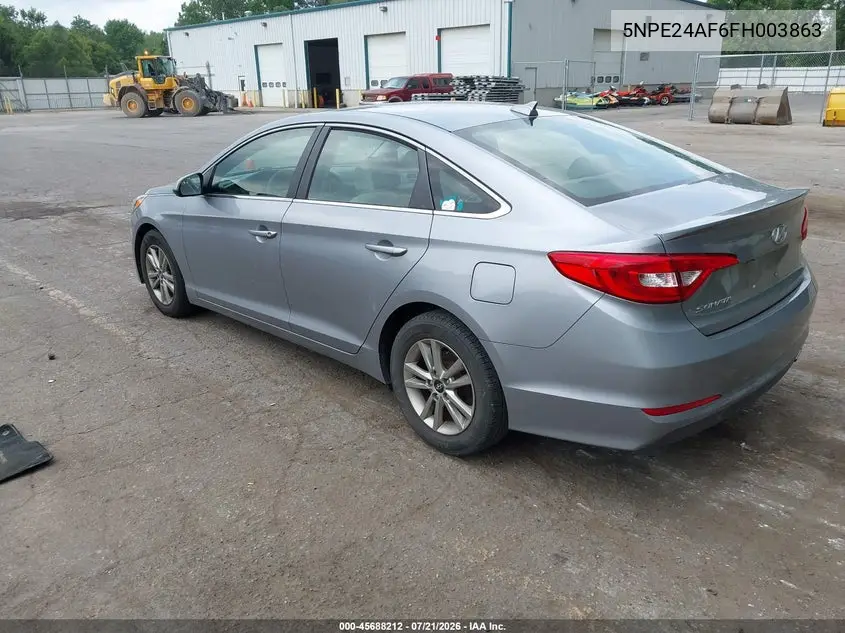 2015 Hyundai Sonata Se VIN: 5NPE24AF6FH003863 Lot: 45688212