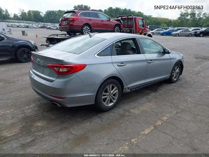 2015 Hyundai Sonata Se VIN: 5NPE24AF6FH003863 Lot: 45688212