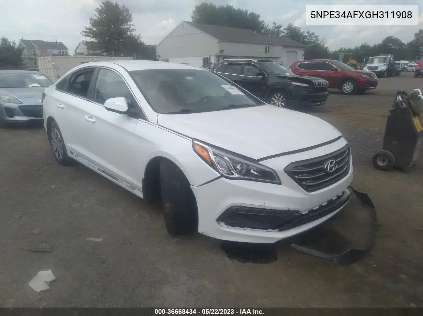 5NPE34AFXGH311908 2016 Hyundai Sonata Sport