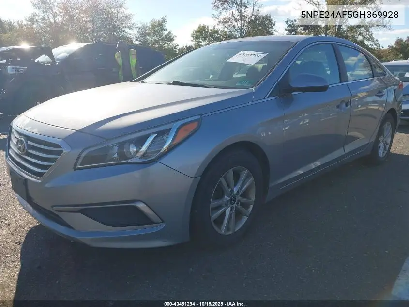 5NPE24AF5GH369928 2016 Hyundai Sonata Se