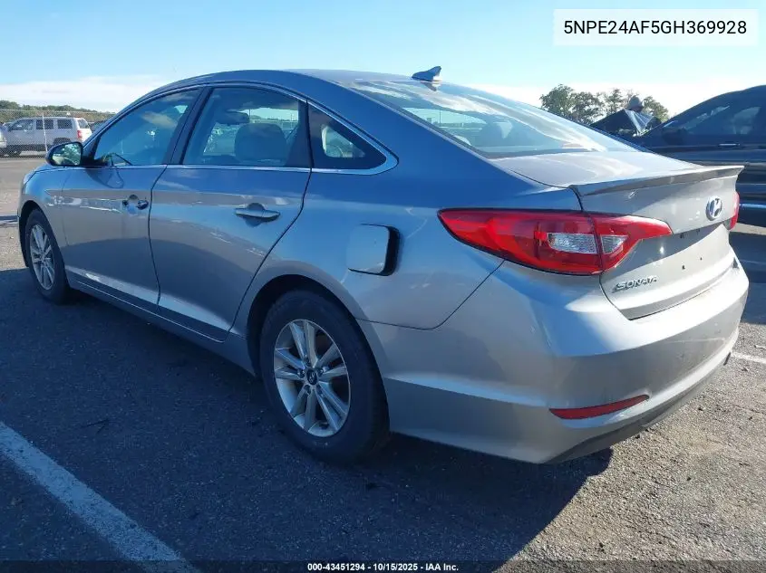 5NPE24AF5GH369928 2016 Hyundai Sonata Se