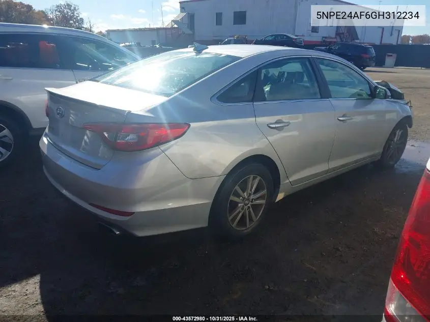 5NPE24AF6GH312234 2016 Hyundai Sonata Se
