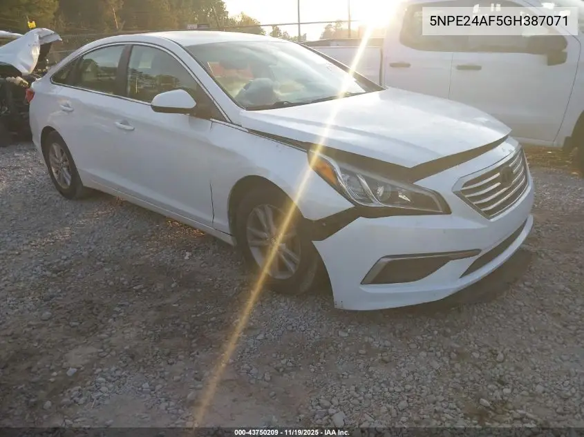 5NPE24AF5GH387071 2016 Hyundai Sonata Se