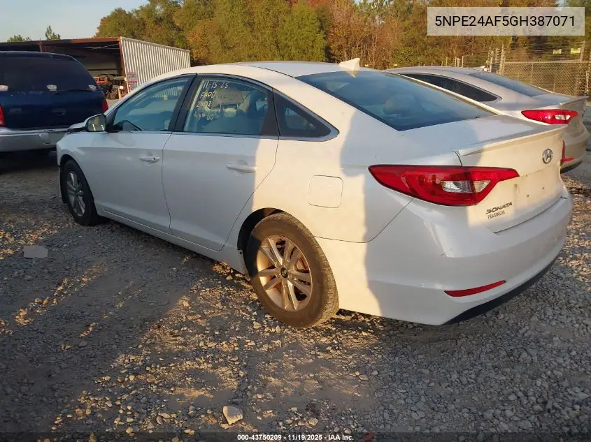 5NPE24AF5GH387071 2016 Hyundai Sonata Se