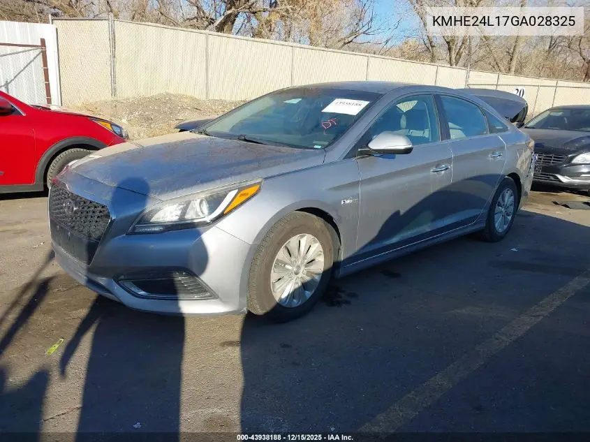 KMHE24L17GA028325 2016 Hyundai Sonata Hybrid Se
