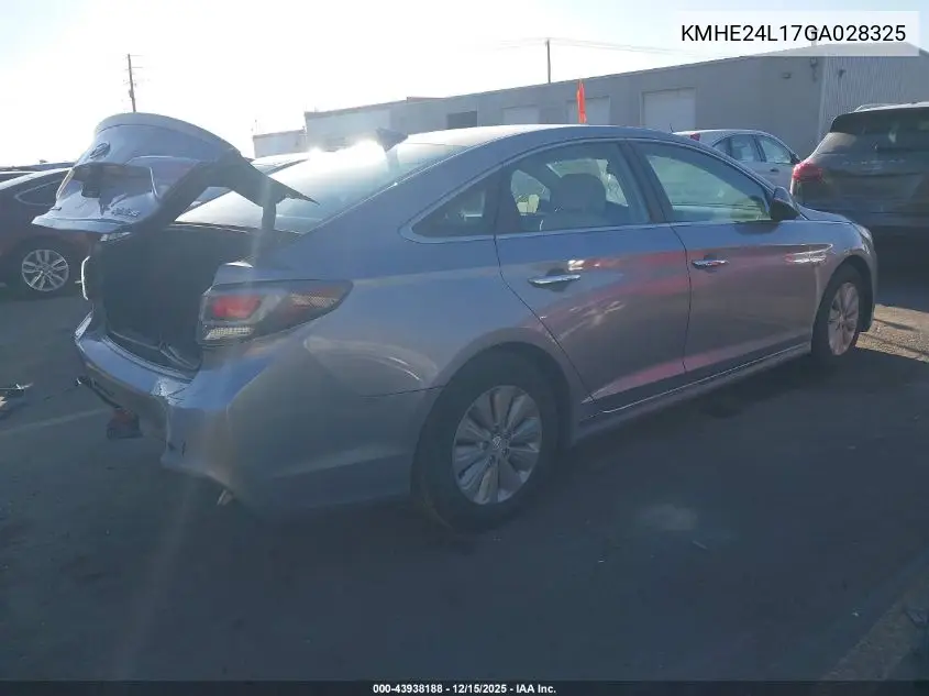 KMHE24L17GA028325 2016 Hyundai Sonata Hybrid Se