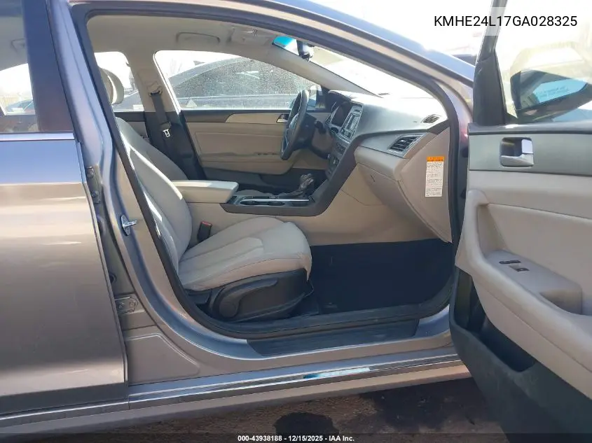 KMHE24L17GA028325 2016 Hyundai Sonata Hybrid Se