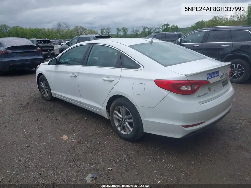 5NPE24AF8GH337992 2016 Hyundai Sonata Se