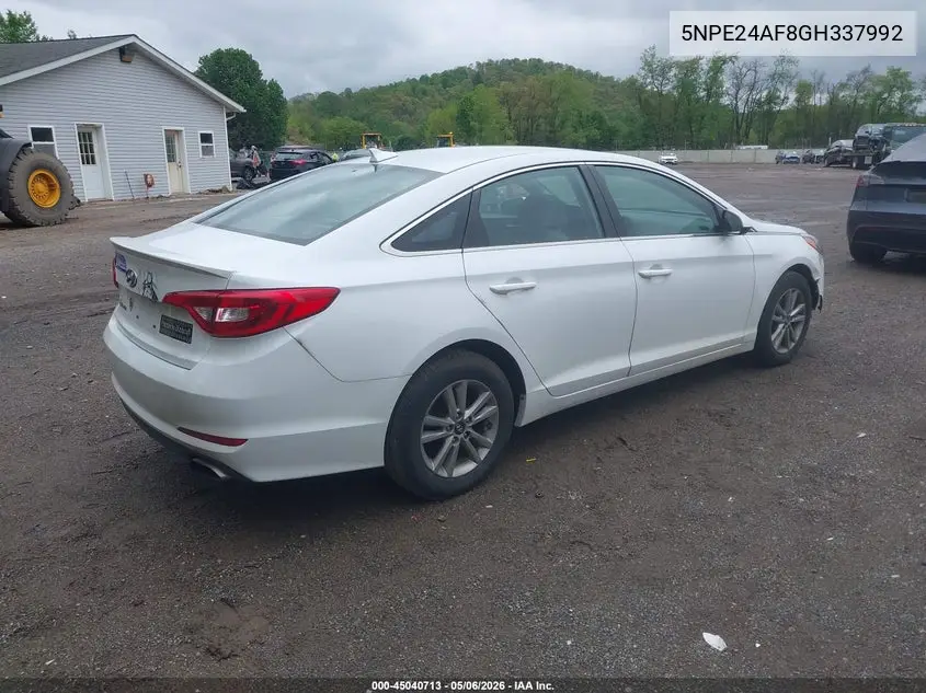 5NPE24AF8GH337992 2016 Hyundai Sonata Se