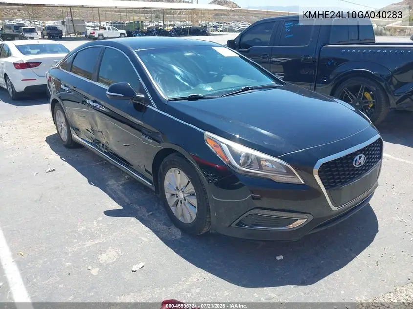 2016 Hyundai Sonata Hybrid Se VIN: KMHE24L10GA040283 Lot: 45596324