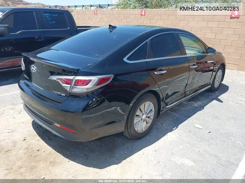2016 Hyundai Sonata Hybrid Se VIN: KMHE24L10GA040283 Lot: 45596324
