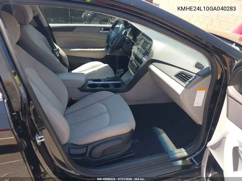 2016 Hyundai Sonata Hybrid Se VIN: KMHE24L10GA040283 Lot: 45596324
