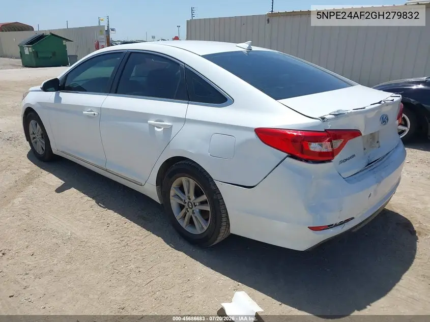 2016 Hyundai Sonata Se VIN: 5NPE24AF2GH279832 Lot: 45686683