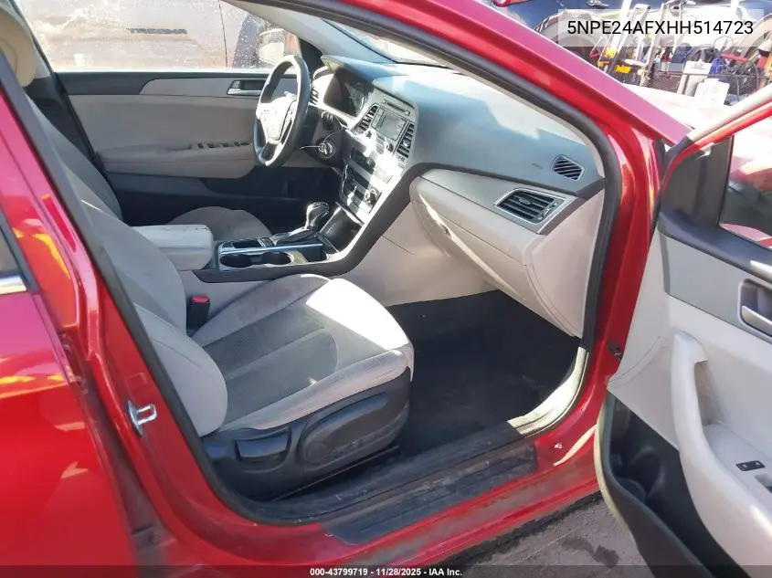 5NPE24AFXHH514723 2017 Hyundai Sonata