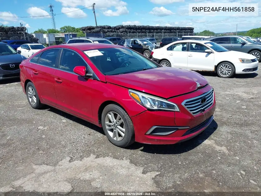 2017 Hyundai Sonata VIN: 5NPE24AF4HH561858 Lot: 45371656