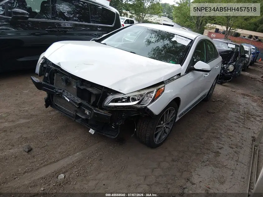 2017 Hyundai Sonata Sport 2.0T VIN: 5NPE34AB5HH457518 Lot: 45558540
