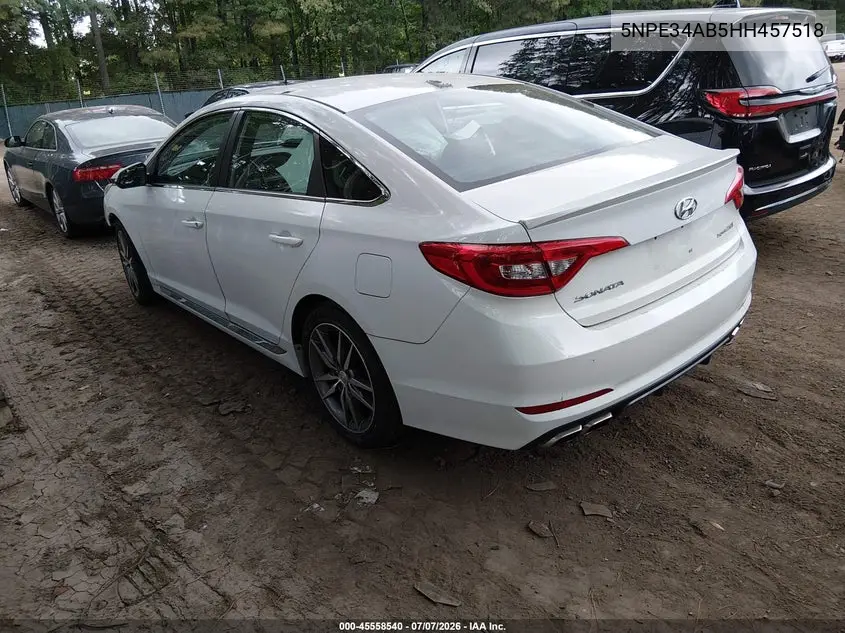 2017 Hyundai Sonata Sport 2.0T VIN: 5NPE34AB5HH457518 Lot: 45558540