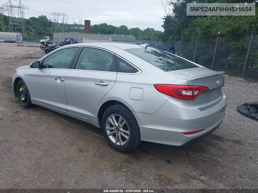 2017 Hyundai Sonata VIN: 5NPE24AF6HH536654 Lot: 45568128