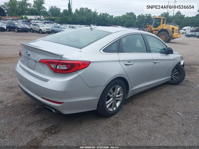 2017 Hyundai Sonata VIN: 5NPE24AF6HH536654 Lot: 45568128