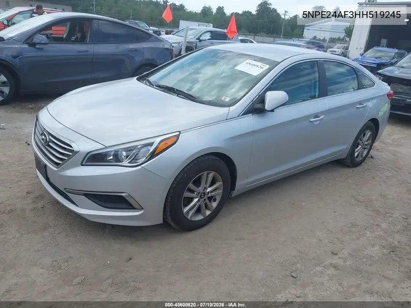 2017 Hyundai Sonata VIN: 5NPE24AF3HH519245 Lot: 45600820