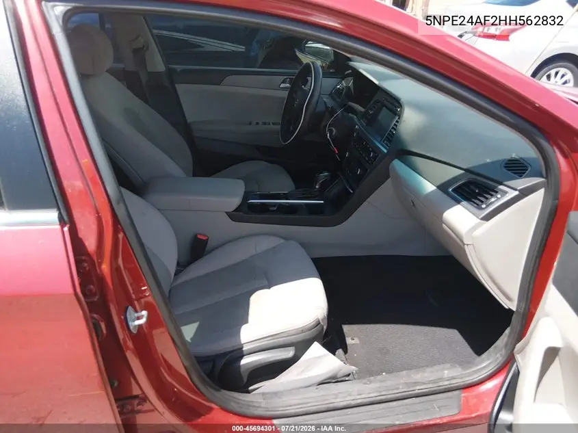 2017 Hyundai Sonata Se VIN: 5NPE24AF2HH562832 Lot: 45694301