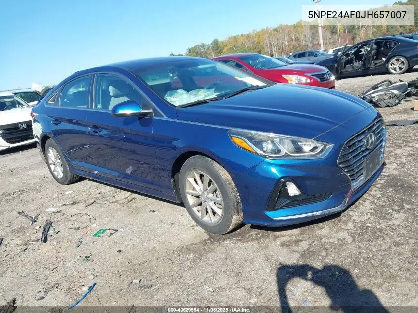 5NPE24AF0JH657007 2018 Hyundai Sonata Se