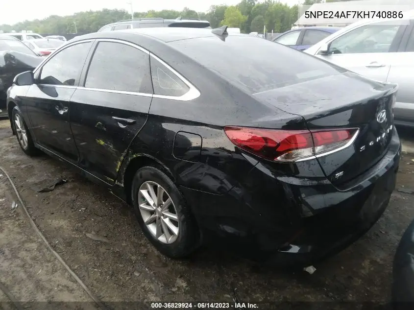 5NPE24AF7KH740886 2019 Hyundai Sonata Se