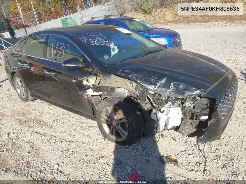 5NPE34AF0KH808636 2019 Hyundai Sonata Limited